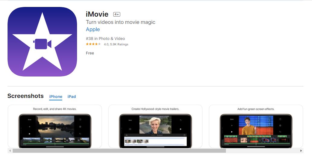 video editing software free