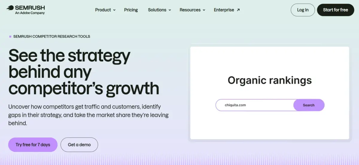 Semrush Competitor Research