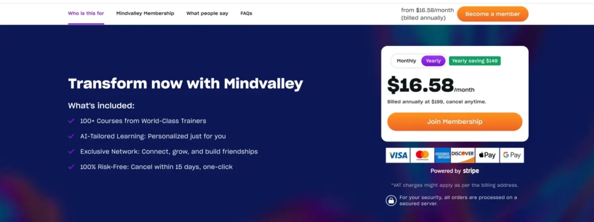 Mindvalley - pricing