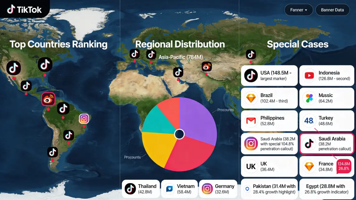 TikTok Users by Country and Region