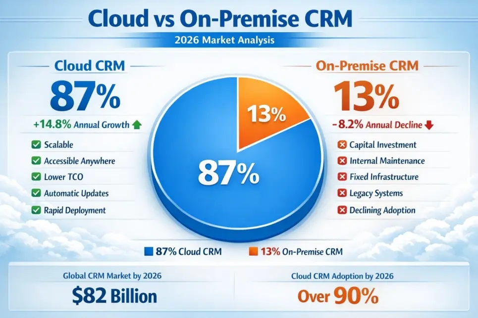 Cloud vs. On-Premise CRM Statistics