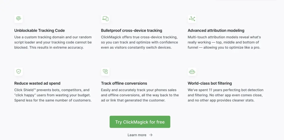 ClickMagick Key Features