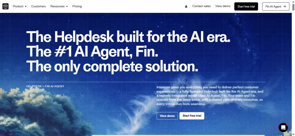 Intercom-homepage