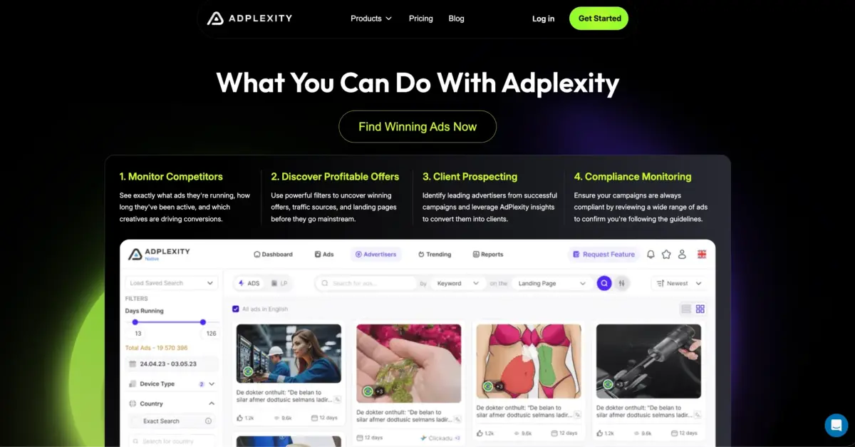AdPlexity的主要功能