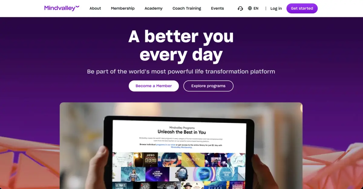 Mindvalley-homepage