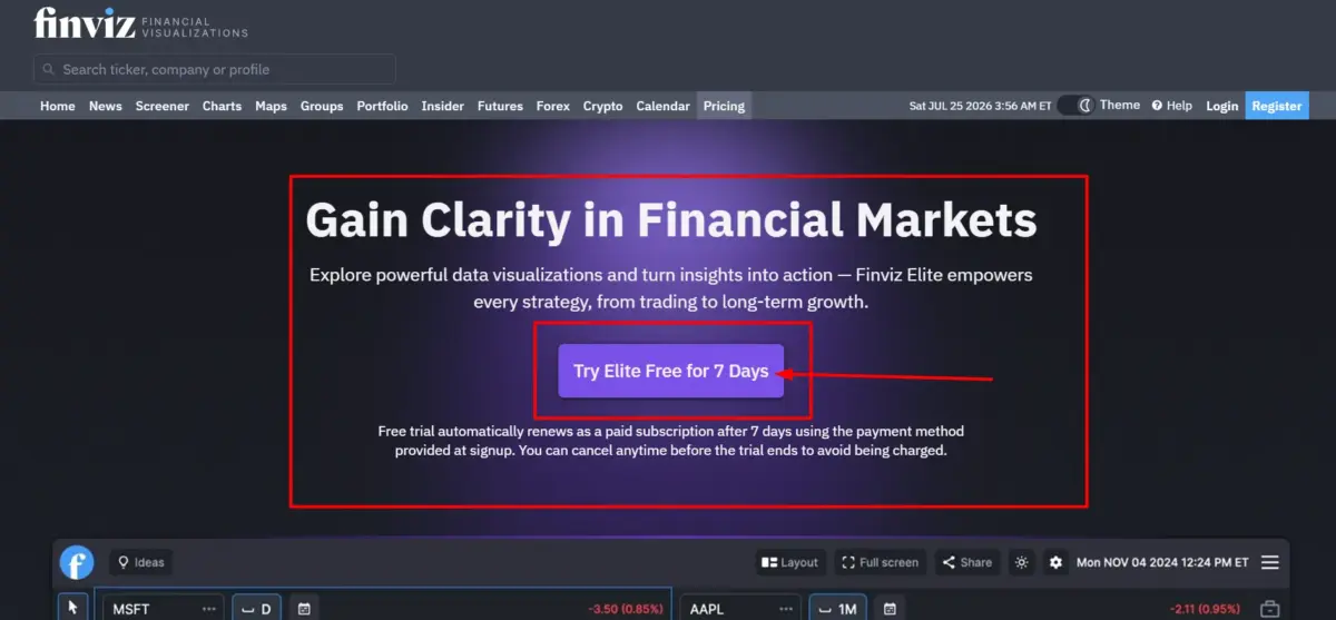 Finviz discount step 2