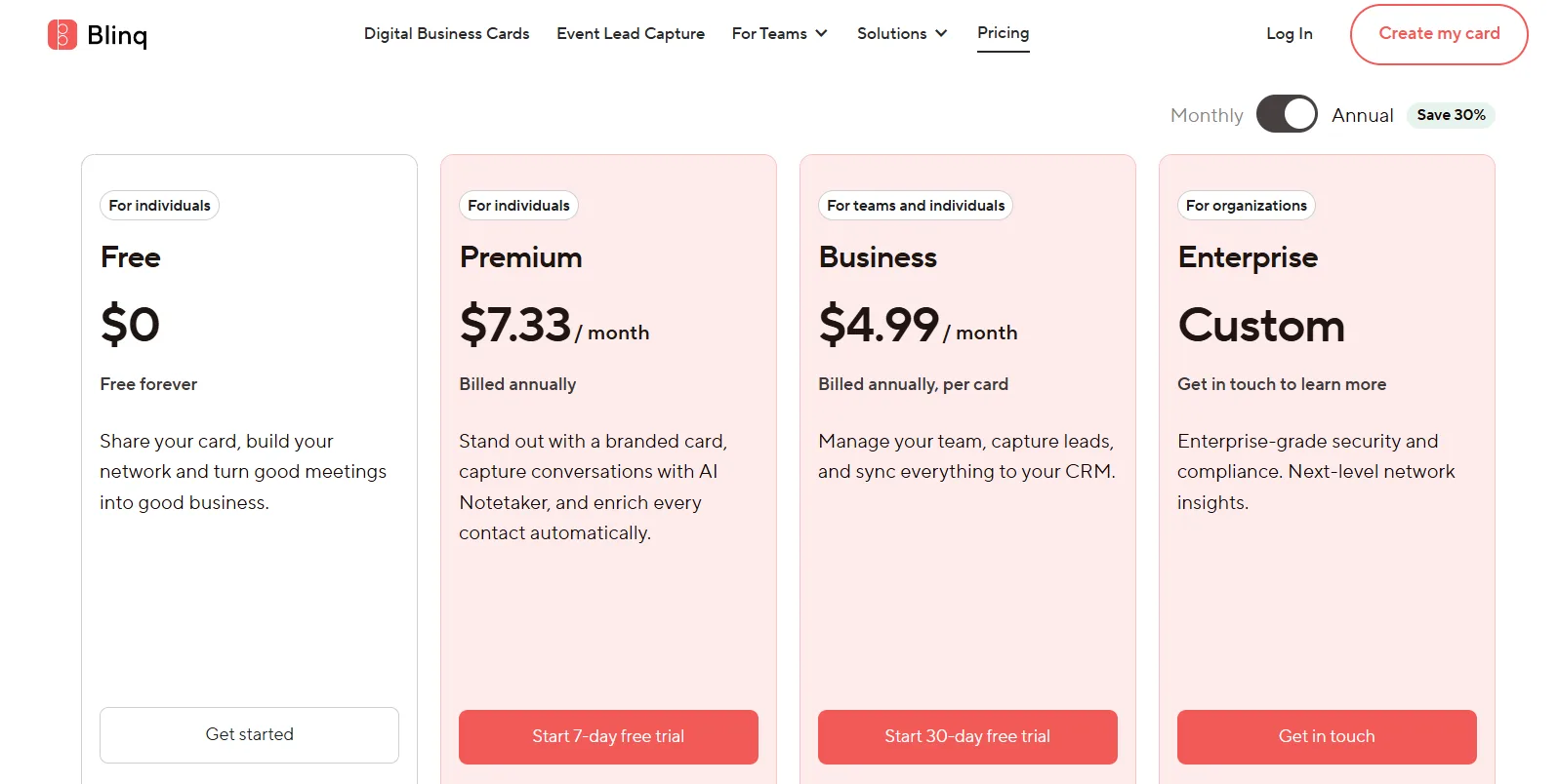 Blinq pricing