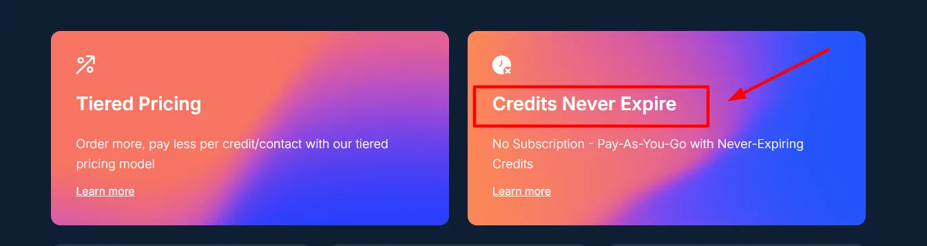 bookyourdata credit never expires