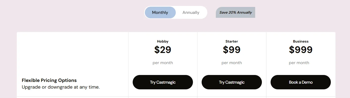 Castmagic Pricing