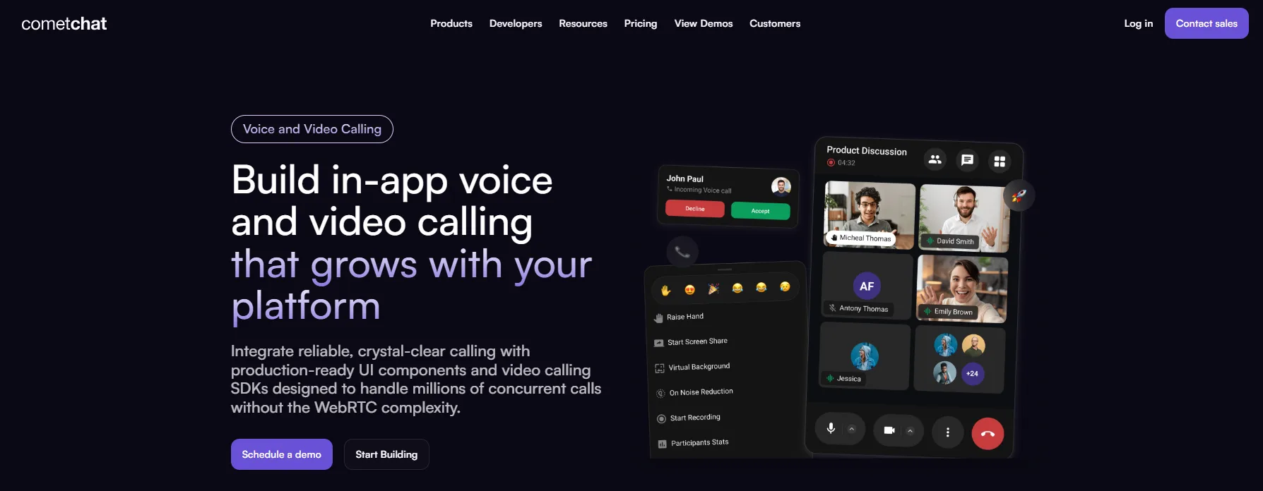 Cometchat voice & video calling