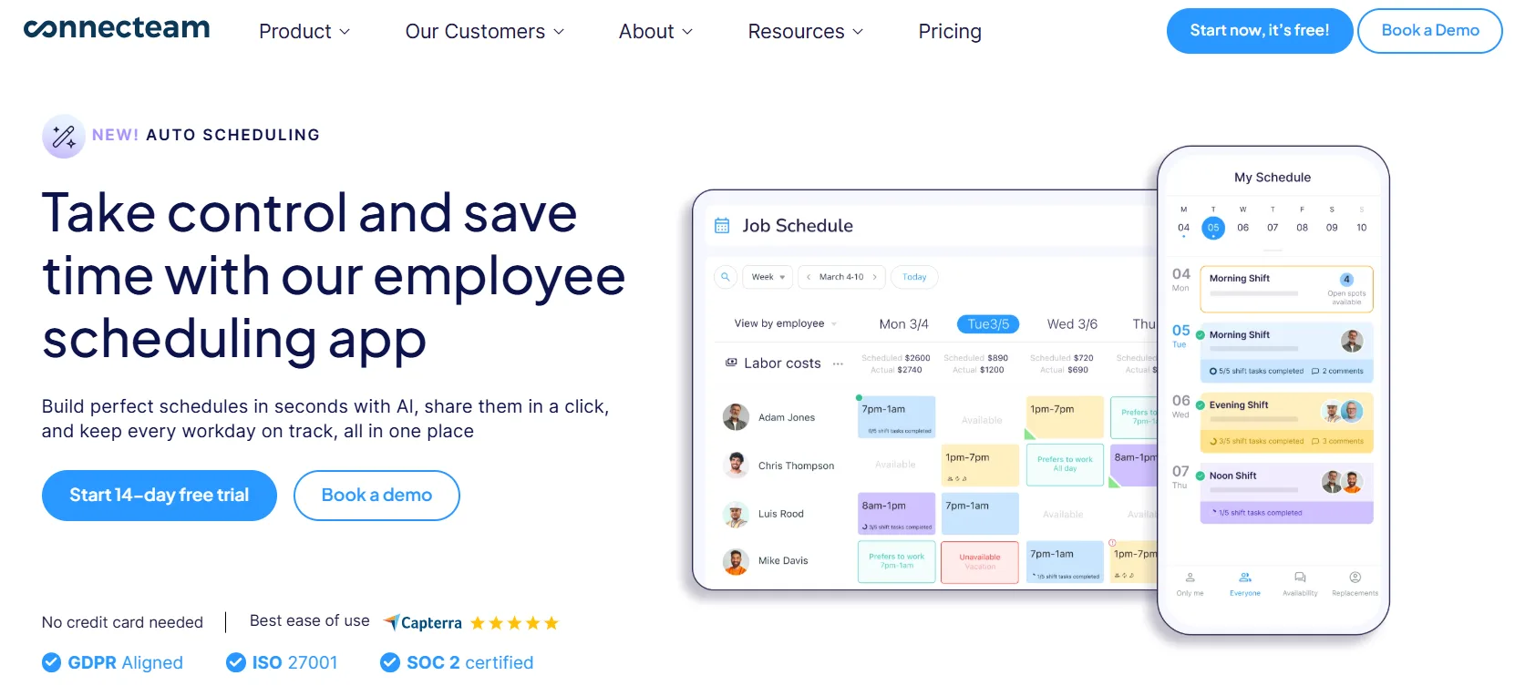 connecteam scheduling