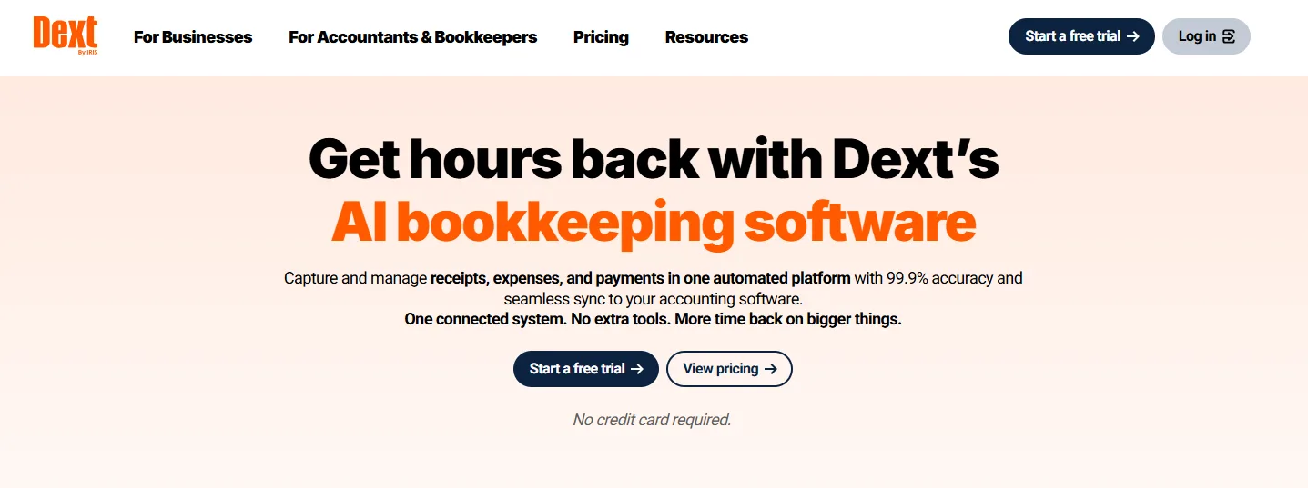 dext AI bookeeping