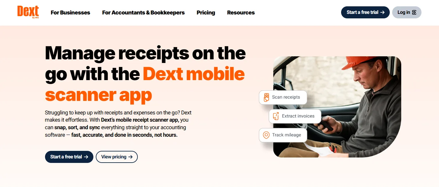 dext mobile app scanning