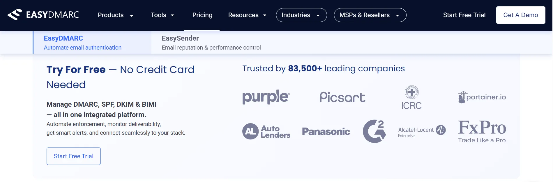 EasyDMARC free plan