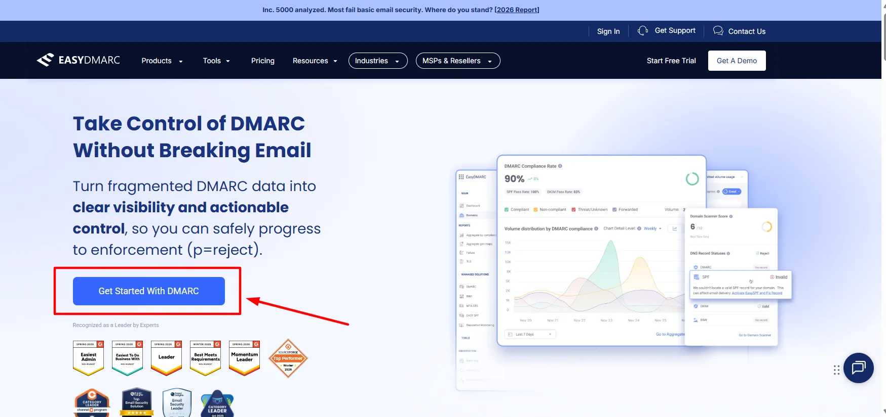 EasyDMARC step1
