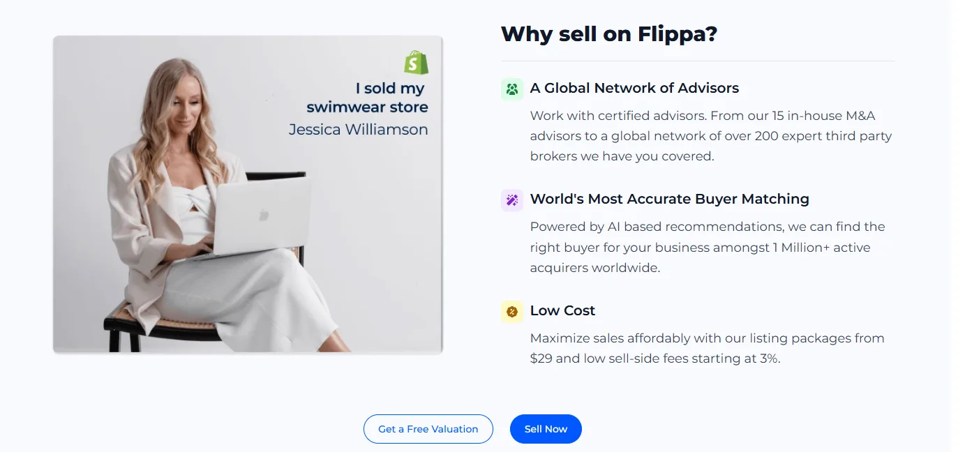 Why to sell on flippa