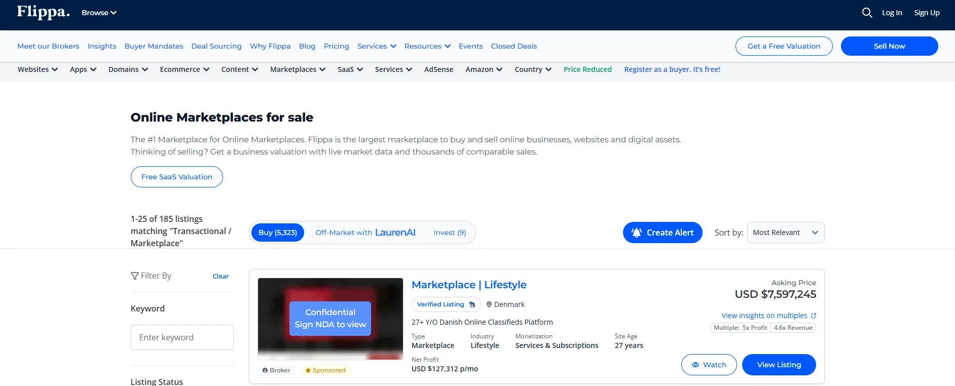 Flippa Marketplace