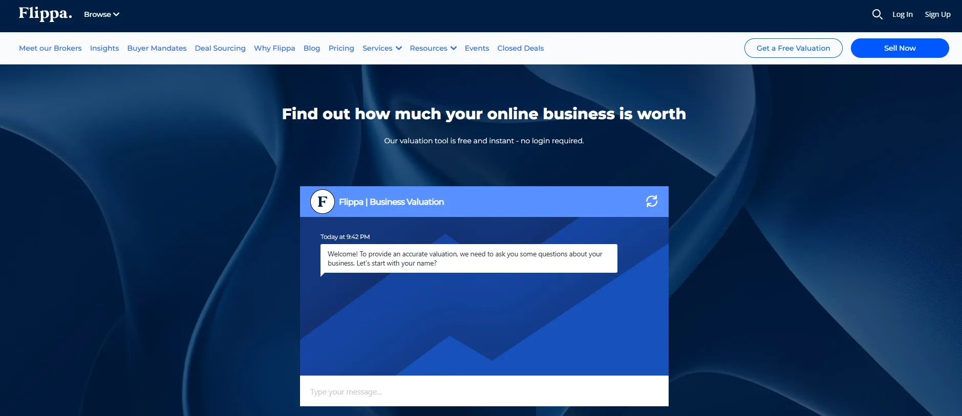 Flippa's AI powered valuation