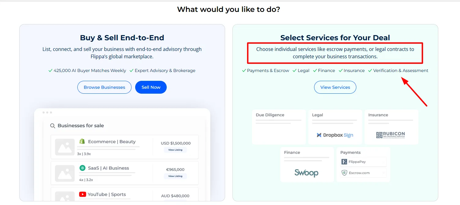 Flippa's Secure Payments