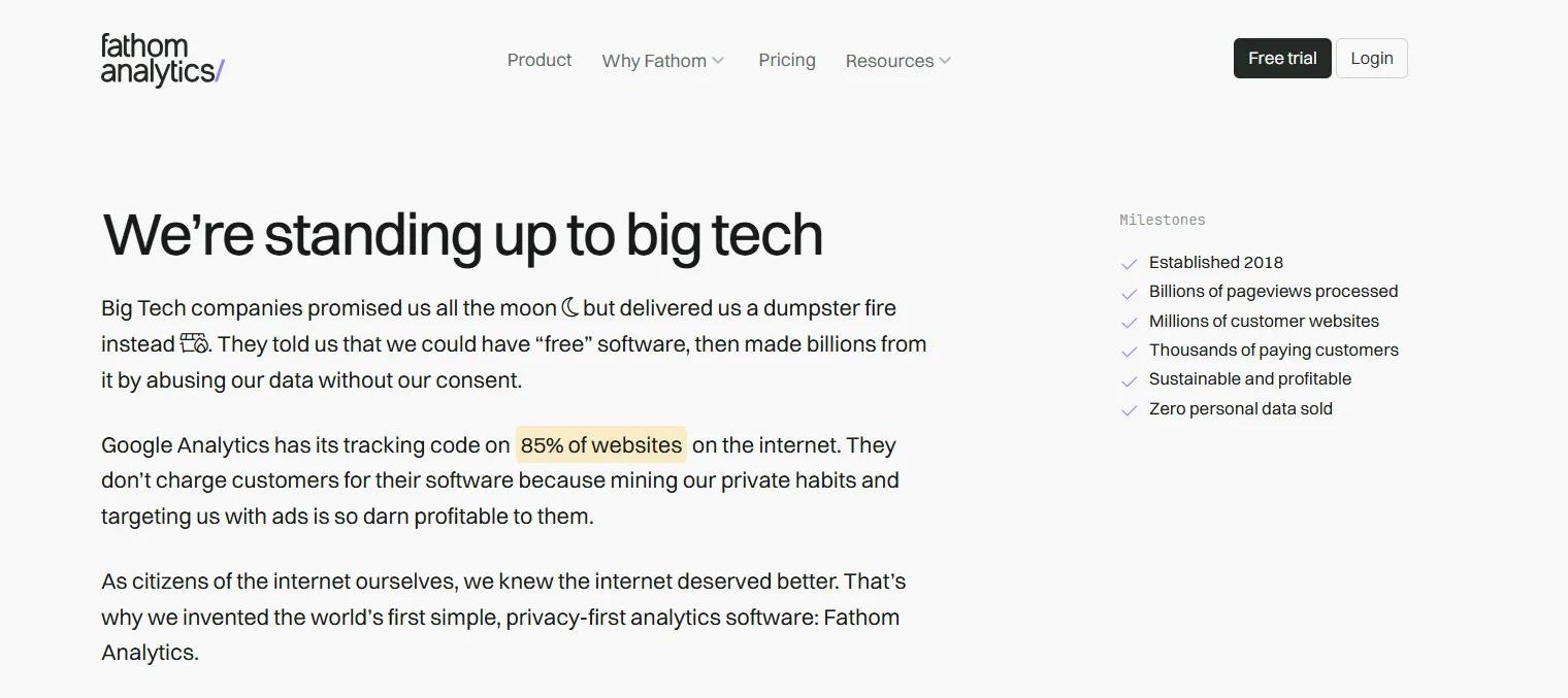 what is fathom analytics