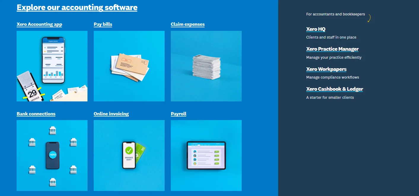 Xero key features