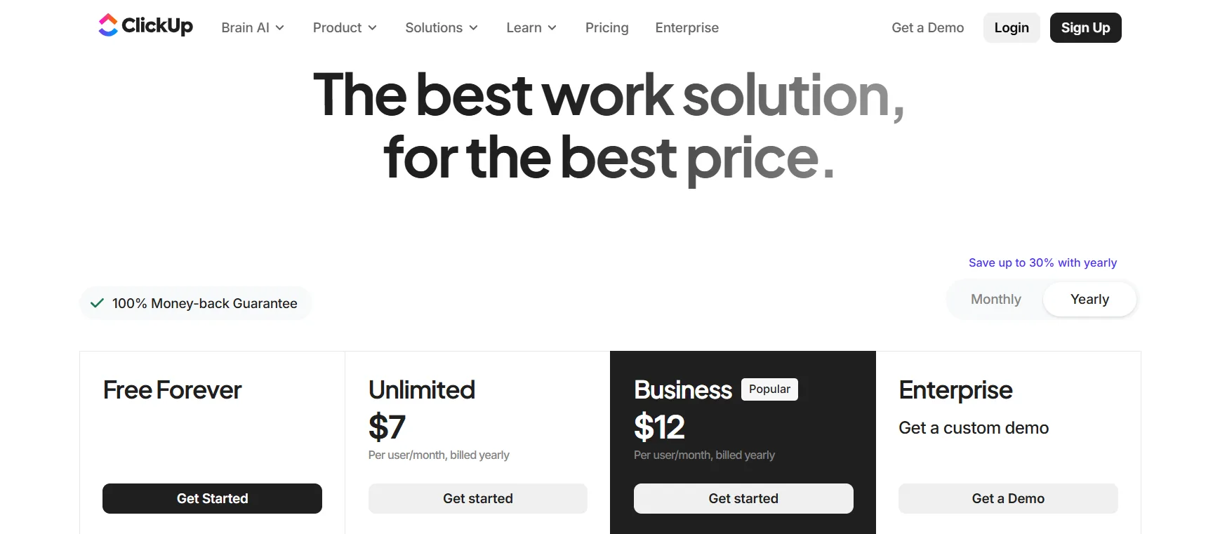 ClickUP Pricing