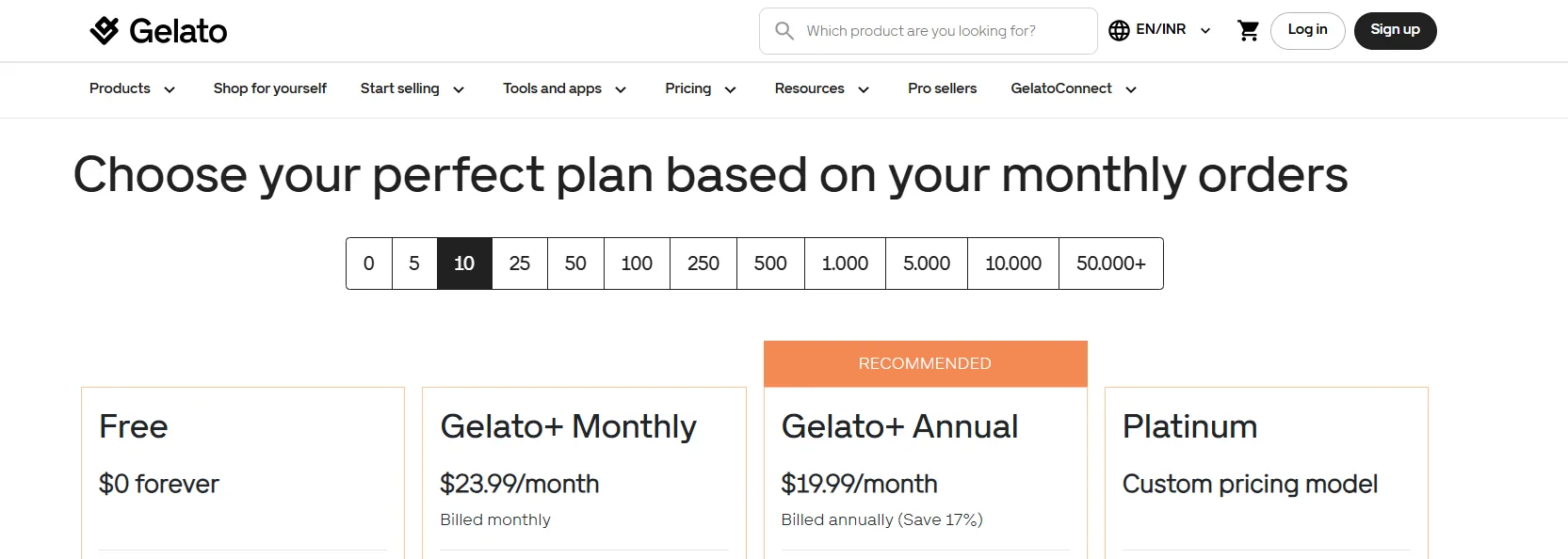 Gelato Pricing