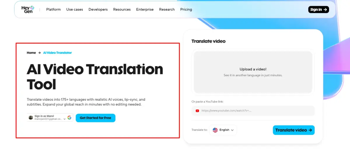 HeyGen Video Translation