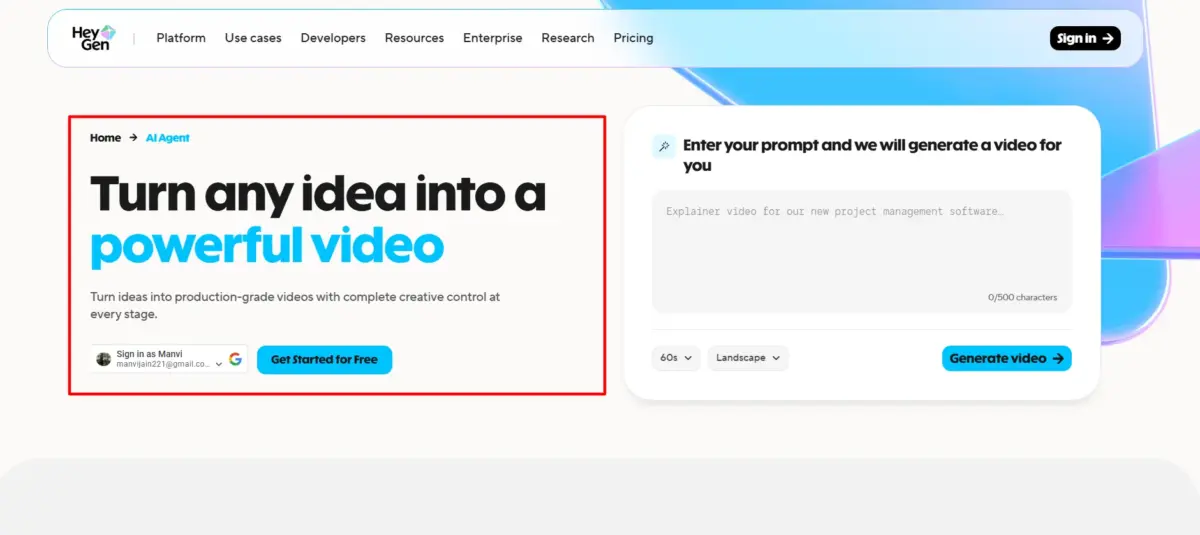 HeyGen Video agent