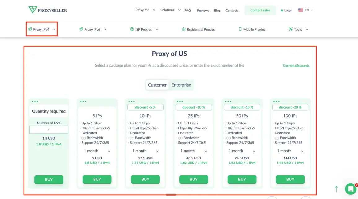Proxy-Seller- IPv4 Proxies (Datacenter)