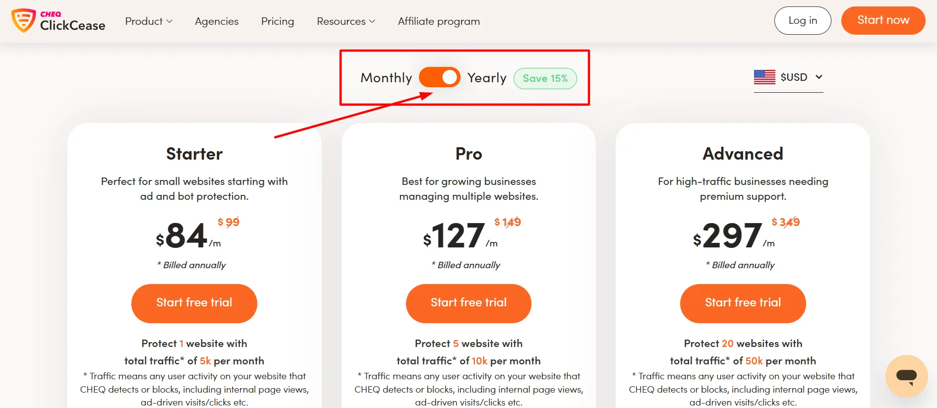 ClickCease login step 3