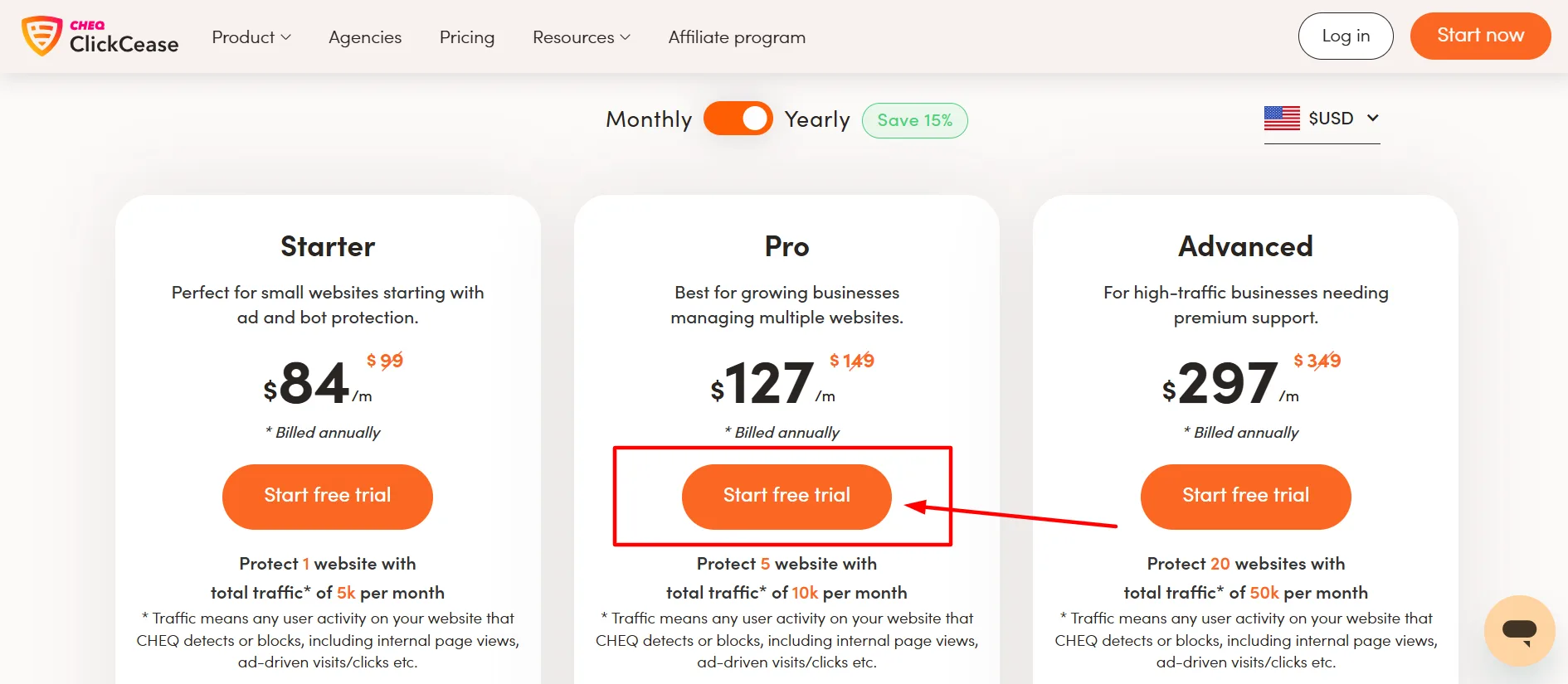 Clickcease login step 4