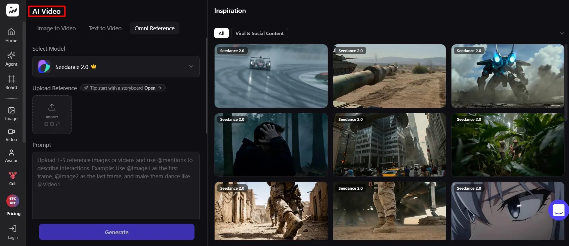 Topview ai video generation feature