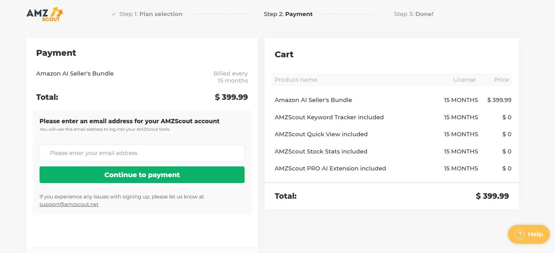 AMZScout login step 5