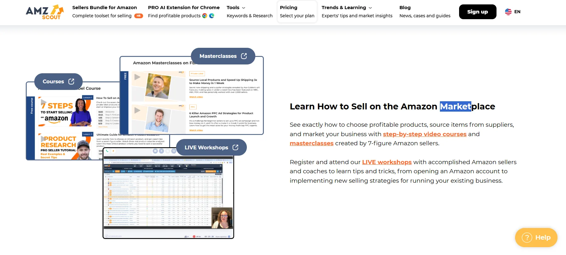 AMZScout market intelligence feature