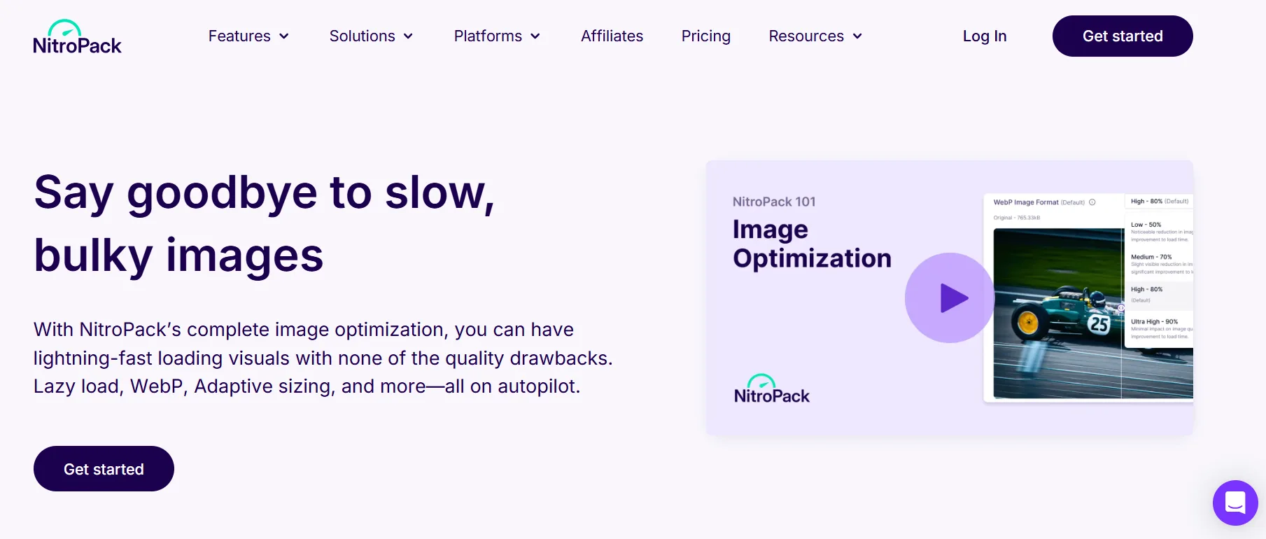 NitroPack image optimization