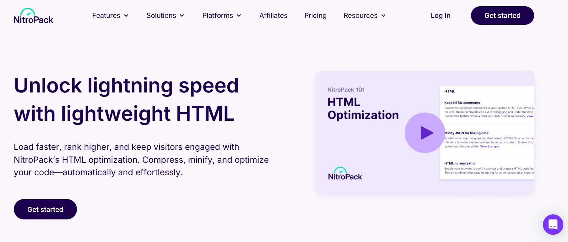 NitroPack code optimization