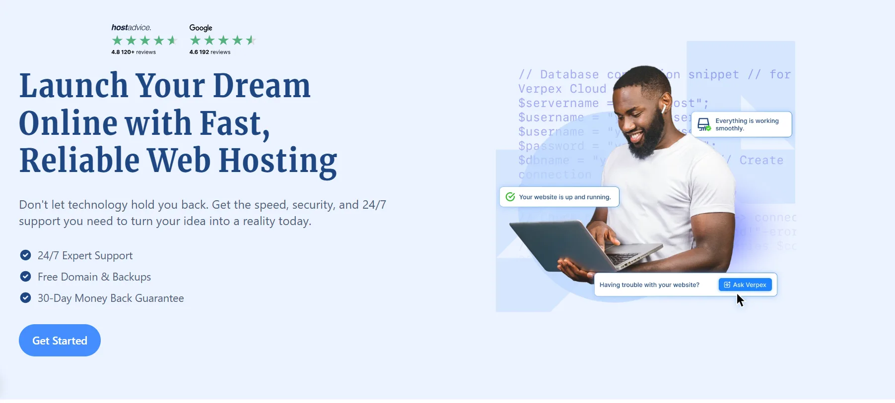 Verpex WordPress Hosting plan