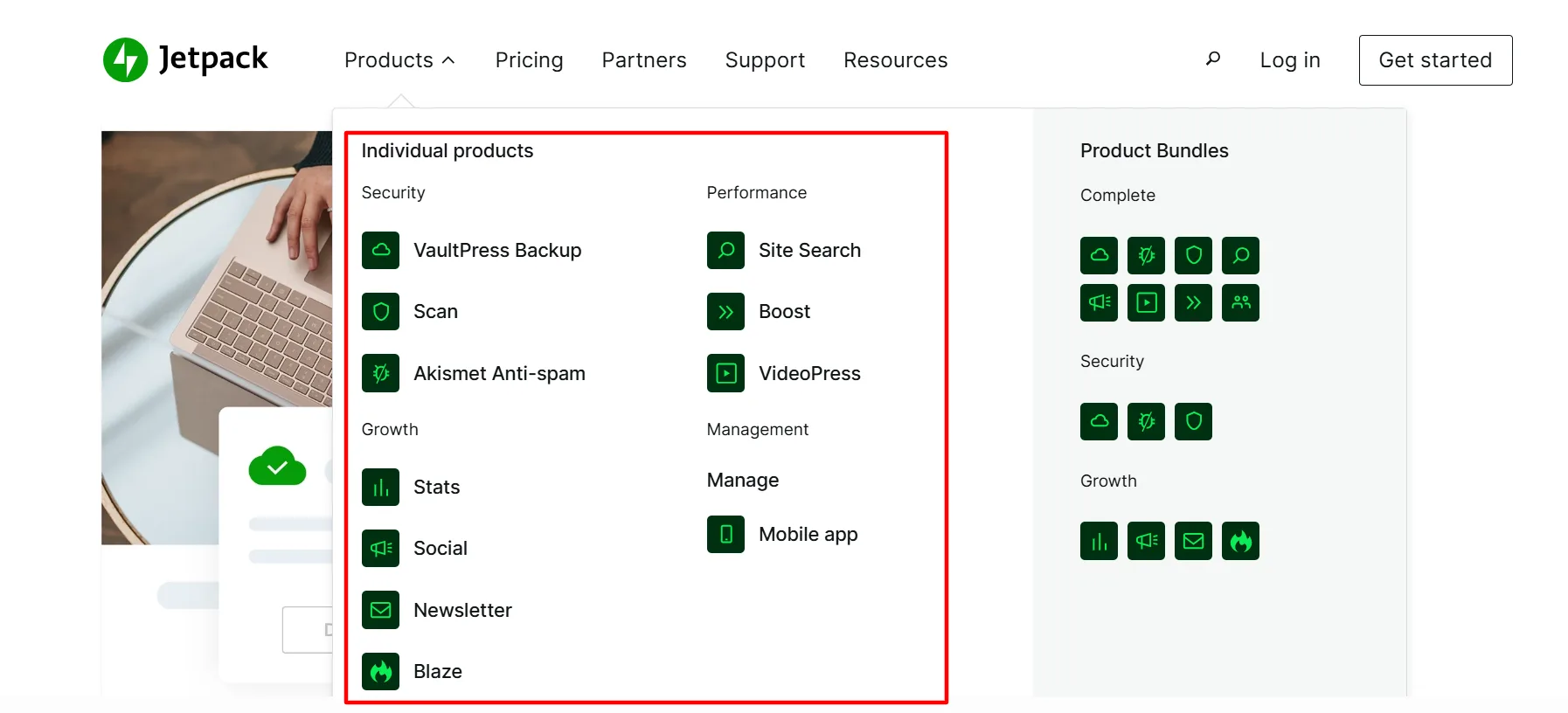 Jetpack's Individual Products