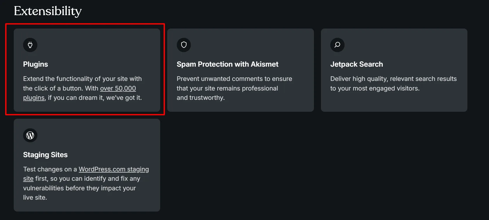 wordpress developer & business tools features