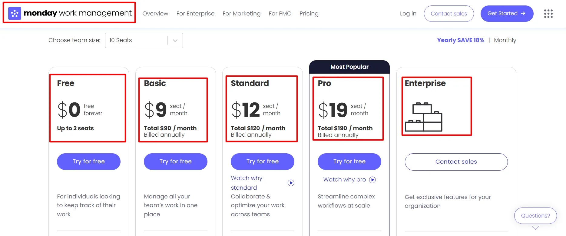 monday work management pricing plans