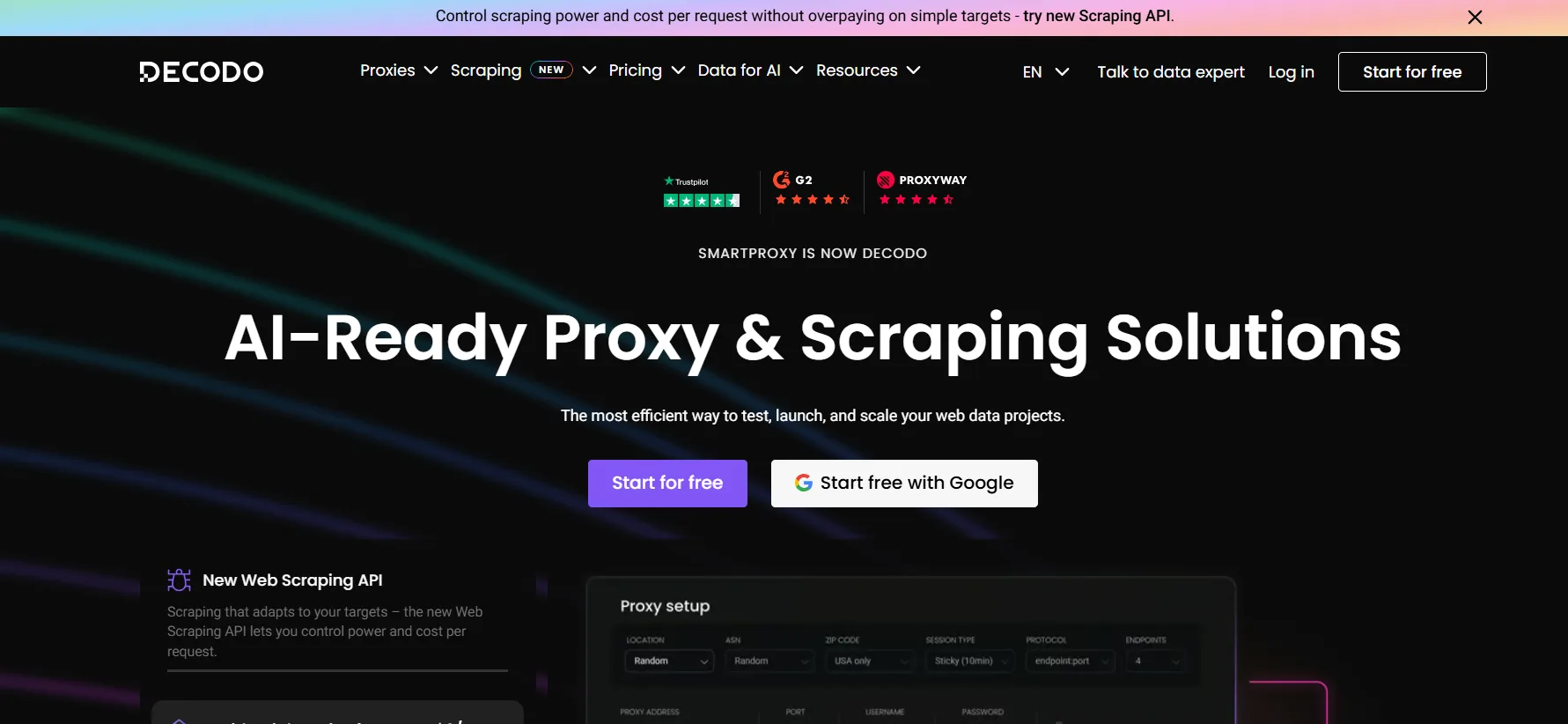 Decodo — Best All-Round Proxy Chrome Extension