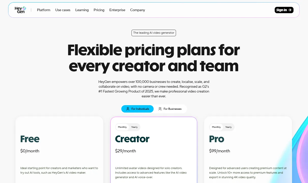 HeyGen Pricing Plans 2026 — Who Should Choose What