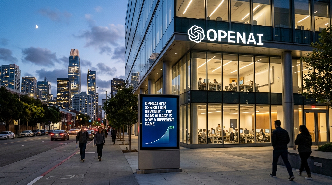 OpenAI Hits $25 Billion Revenue — The SaaS AI Race Is Now a Different Game