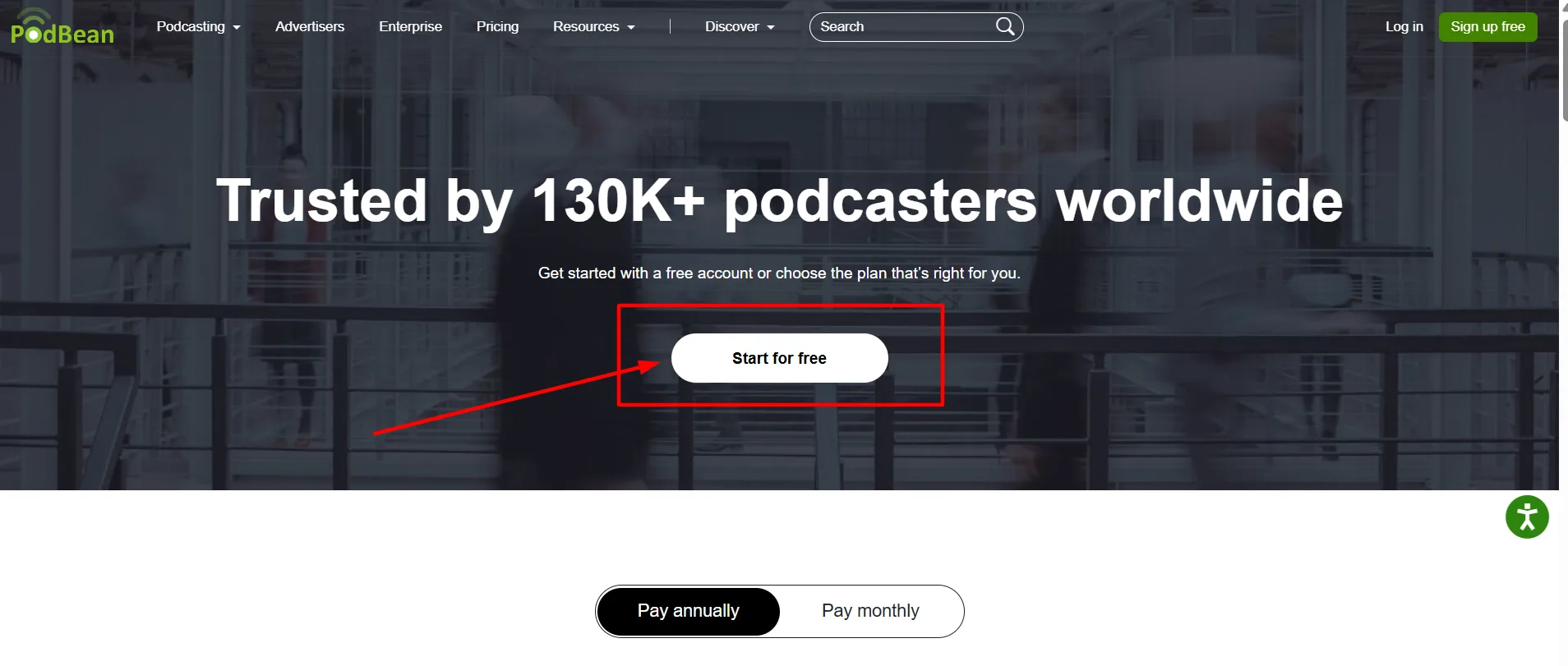 Podbean free plan