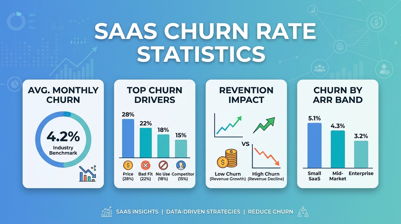 SaaS Churn Rate Statistics: Benchmarks, Causes, and What Top Companies Do Differently