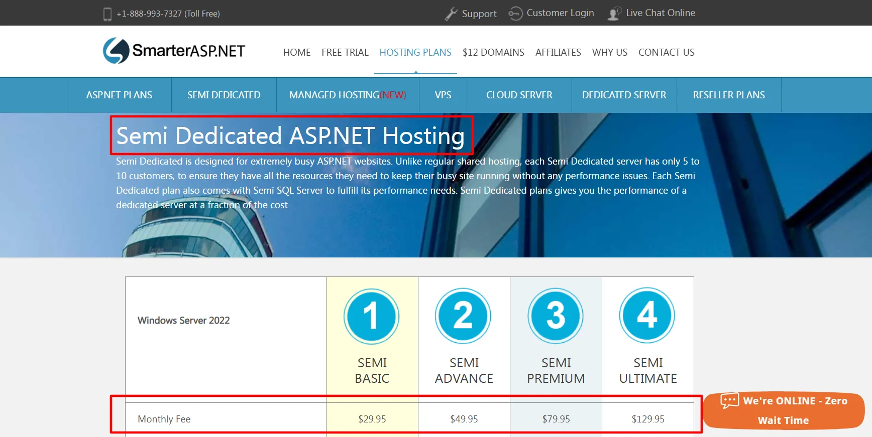 smarterasp semi dedicated hosting plan