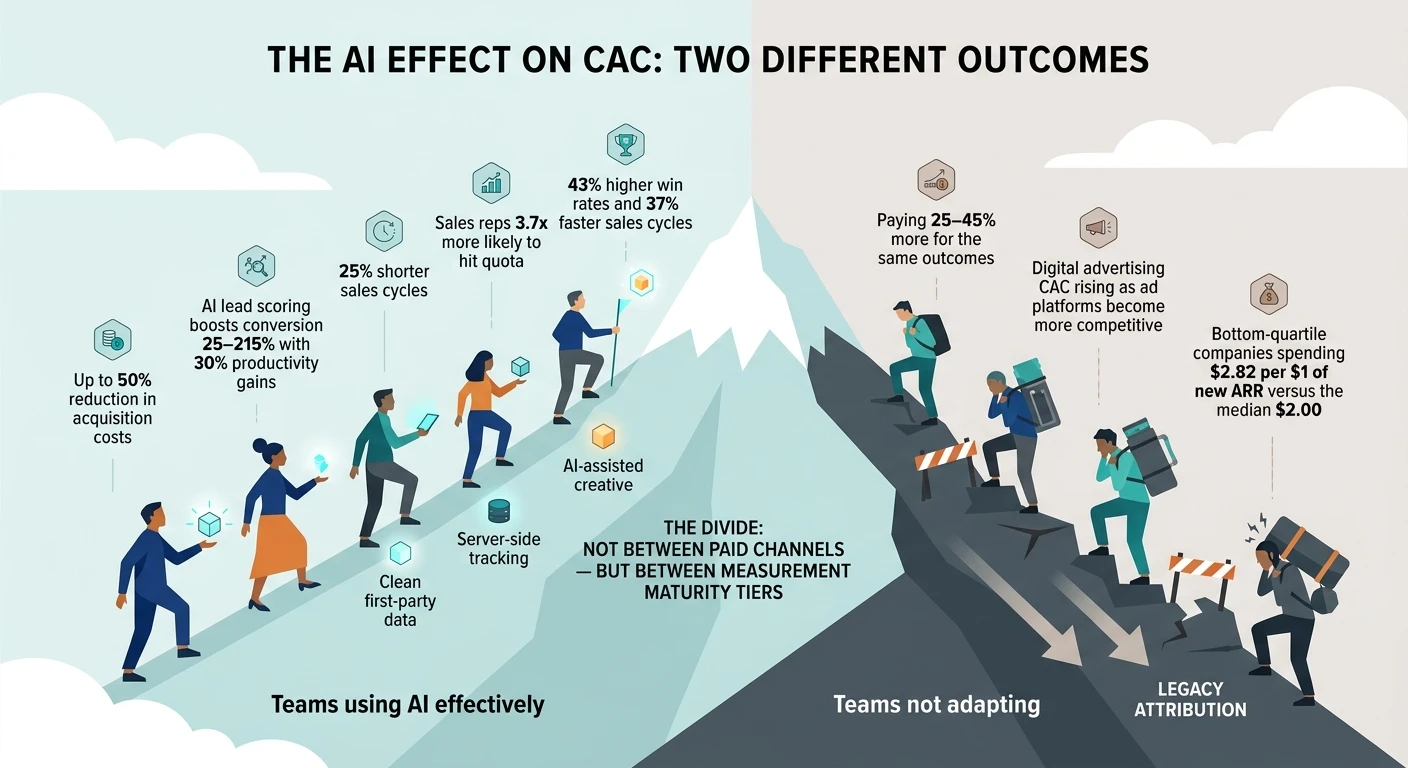 The AI Effect on CAC: Two Different Outcomes