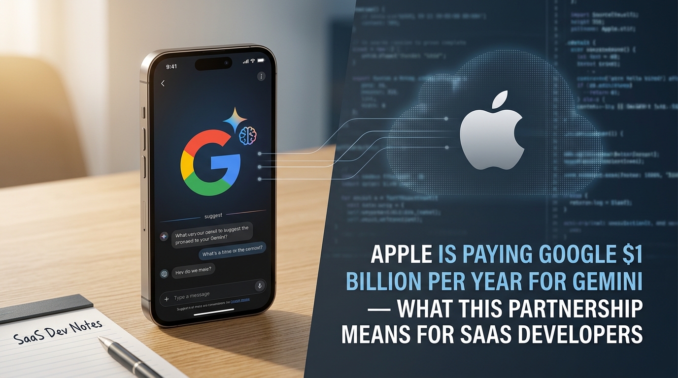 Apple Is Paying Google $1 Billion Per Year for Gemini — What This Partnership Means for SaaS Developers