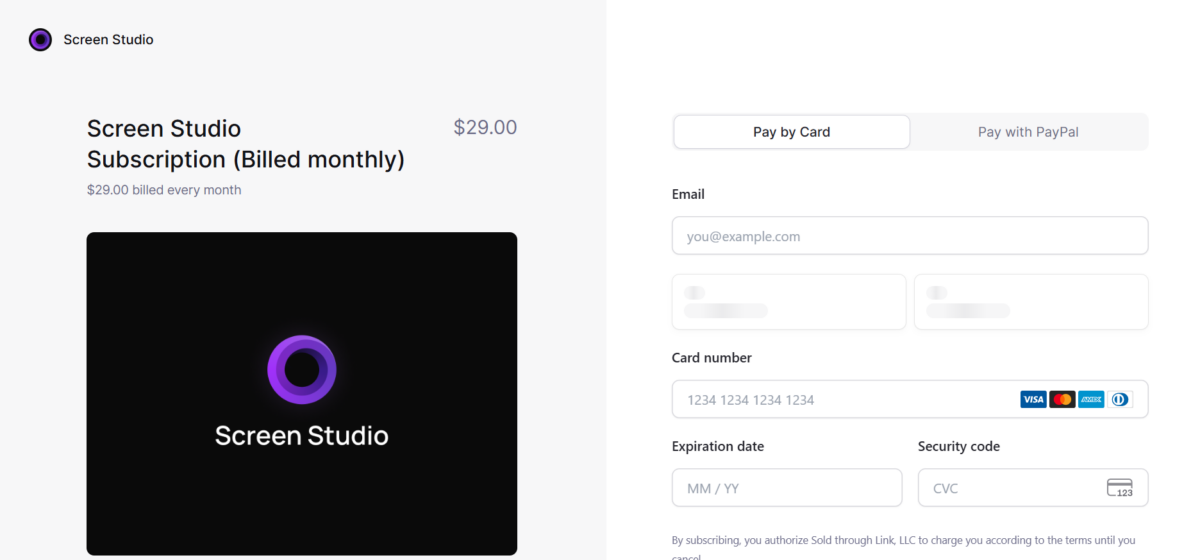Screen Studio login step 5